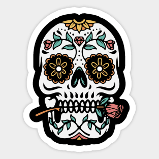 Sugar Skull II Day of the Dead Sticker